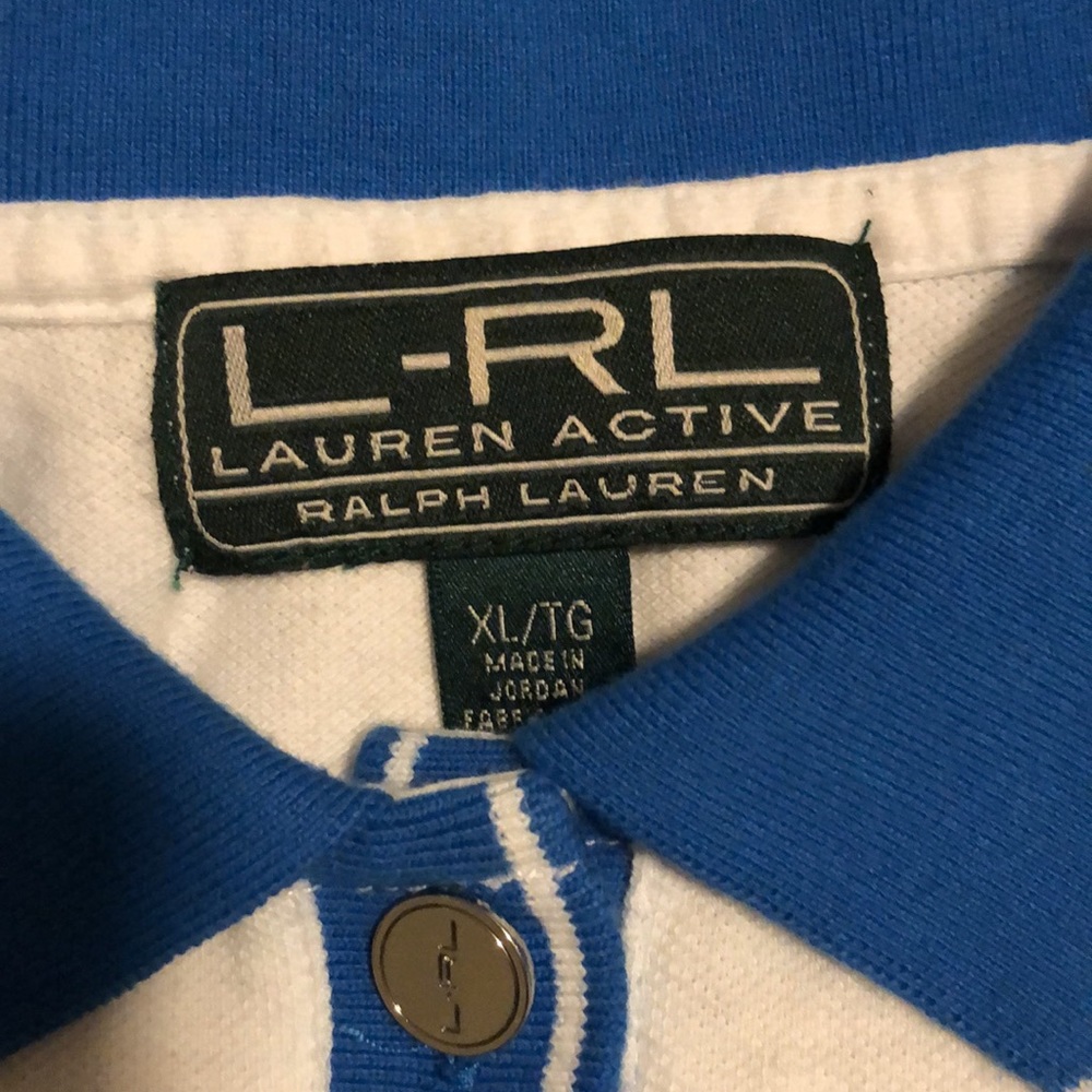 Ralph lauren active polo blue white vintage XL - Picture 2 of 9